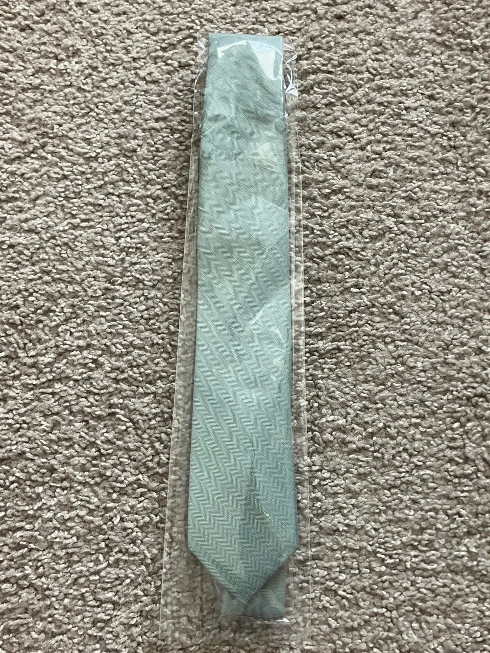 NEW The Tie Bar Bhldn Linen Row Morning Mist Tie Mens Size Skinny 2026-714